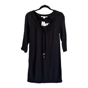 NWT Diane von Furstenberg Black Parlian Shift Dress Size 4